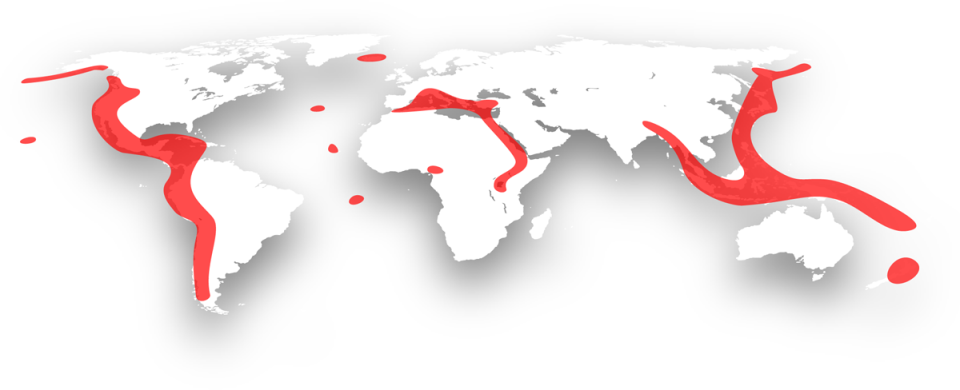 Usage of geothermal power in the world.