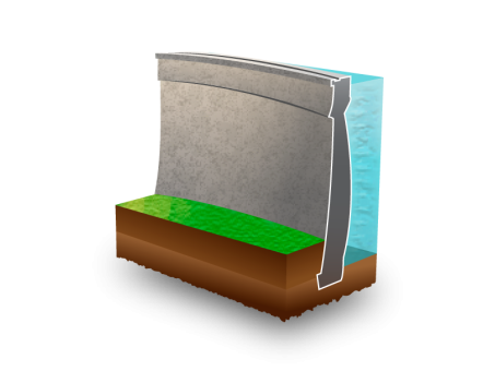 Concrete arch dam