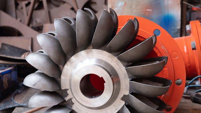 A Pelton turbine runner in the powerhouse of a hydroelectric power plant. (Source: © nasmStudio / stock.adobe.com)