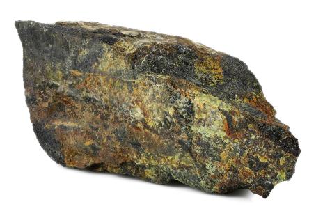 Uraninite, a uranium-rich mineral. Marie and Pierre Curie processed large quantities of uranium ore residues during their research that led to the discovery of polonium and radium. (Source: © Björn Wylezich / stock.adobe.com)