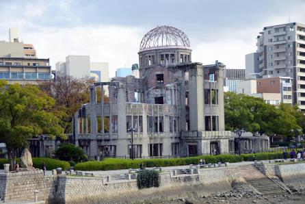 The Atomic Bomb Dome in Hiroshima. The atomic bombings at the end of the Second World War demonstrated the devastating effects of nuclear weapons and ionising radiation. The peaceful use of nuclear energy therefore developed with a strong emphasis on nuclear safety. (Source: © KnoB / stock.adobe.com)
