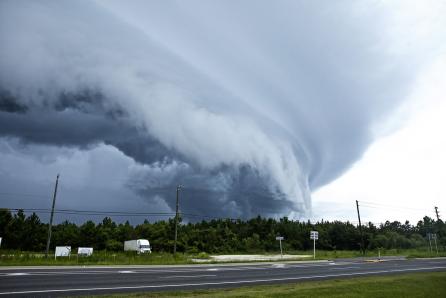 If a nuclear power plant is located in an area exposed to hurricanes or tornadoes, its structures and safety systems must be designed to withstand the extreme winds, pressure effects and flying debris associated with such events. (Source: © Wollwerth Imagery / stock.adobe.com)