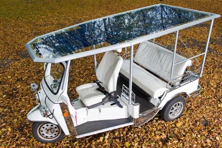 Photovoltaic will be used for solar carts and cars charging in the future.